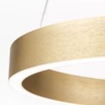 Pendul LED KOLK, Baza din otel, Abajur din aluminiu cu banda LED, Auriu periat, 40W/2500lm/3CCT Lumina calda-neutra-rece, Dimambil, Diametru 40cm, Inaltime 200cm IP20 ORION - imagine 5
