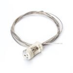 Priză cu halogen G4-6,35 K100 Diametru 9 mm, inaltime 15 mm, cu cablu 2 x 0.75mm transparent Lungime 1m ORION - imagine 2