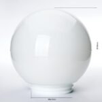 Abajur Rotund Sticlă Groasa Opal, Diametrul 150mm, Înălţime 150mm, Finisaj Opal-lucios, Orificiu cu filet 75mm ORION - imagine 2