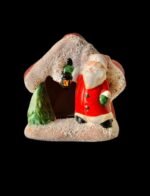 Decoratiune MiniCasuta Ceramica Mos Craciun Inaltime Inaltime 12cm KONST SMIDE - imagine 3