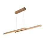 Lampa de Tavan SONAS, Baza lemn masiv stejar/negru cu banda LED, 22,5W/3228lm/3000K, Lumina calda, Lungime 120cm IP20 ORION