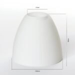 Abajur din Sticlă Groasa Opal, Diametrul 58mm, Înălţime 50mm, Finisaj Opal-mat, Orificiu 21mm, pentru montura G9 și G4 ORION - imagine 2