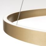 Pendul LED KOLK, Baza din otel, Abajur din aluminiu cu banda LED, Alb, 80W/4500lm/3CCT Lumina calda-neutra-rece, Dimambil, Diametru 80cm, Inaltime 200cm IP20 ORION - imagine 6