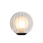 Abajur Rotund din Sticlă Groasa Clar/Mat, Diametrul 100mm, Înălţime 100mm, Finisaj Glob Interior Opal Crem, Orificiu cu Filet Atașament pentru priză G9 RABALUX - imagine 5