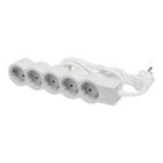 Prelungitor Legrand Revolution L694571, 5 prize, sectiune cablu 3x1.5mm, cordon 5m, Alb/Gri