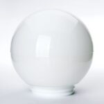 Abajur Rotund Sticlă Groasa Opal, Diametrul 150mm, Înălţime 150mm, Finisaj Opal-lucios, Orificiu cu filet 75mm ORION