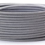 Cablu pentru Suspensie, Textil, 3x0,75 mm², 1 m, Subțire, Alb-Negru ORION - imagine 2