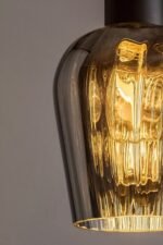 Abajur Conic Sticlă Groasa, Finisaj gri-fumuriu, Diametrul jos 100mm, Diametrul sus 130mm, Înălţime 160mm, Orificiu 42mm  RABALUX - imagine 3