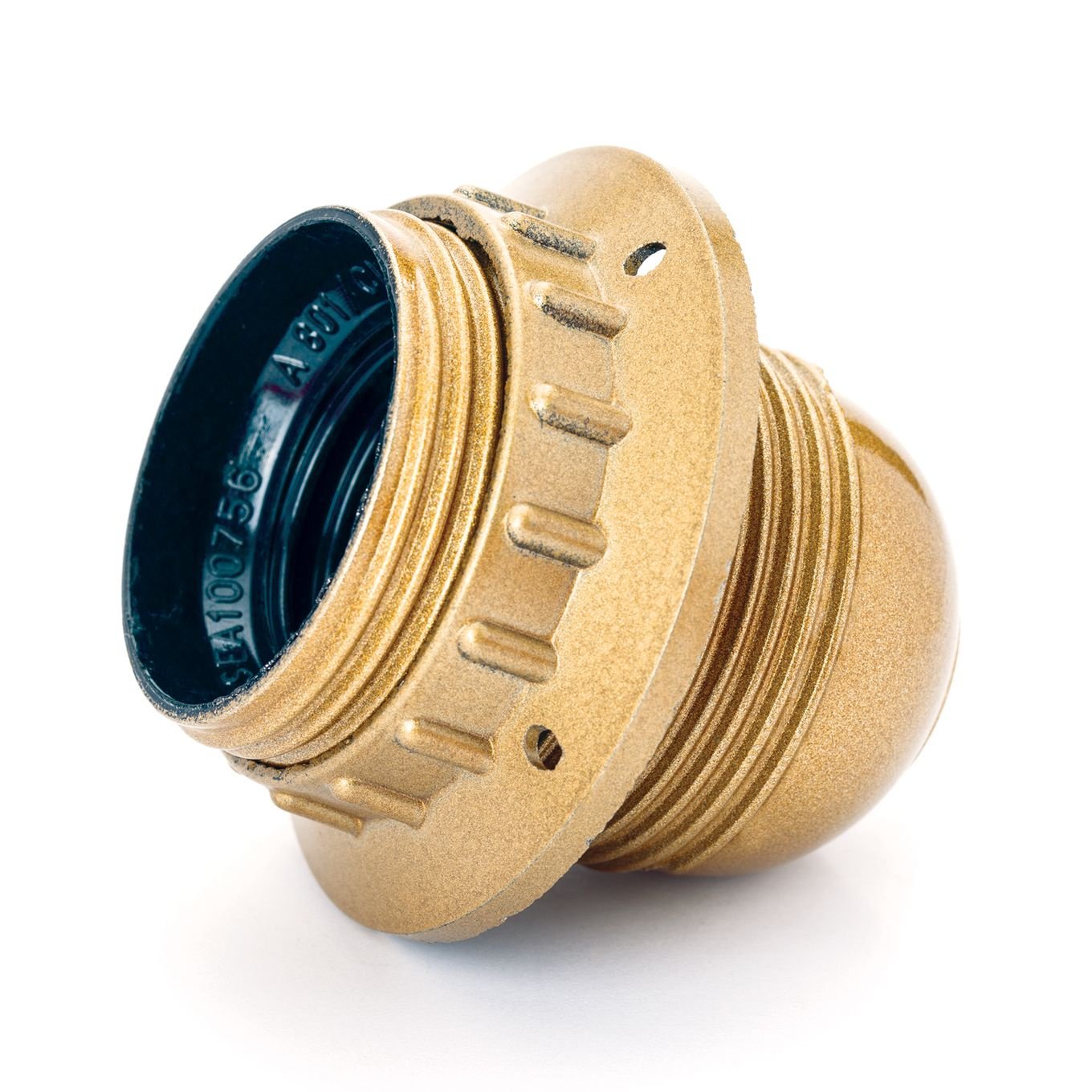 73ec9131-55c2-43da-899a-217b52b74bab Soclu E27 cu inel cu șurub, Auriu, PVC, Inaltime 54mm, Diametru 56mm ORION - imagine 1