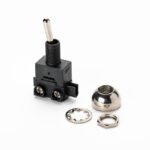 Buton Veioza, Comutator Basculant Încorporat, Ø 12 mm, Capac Crom Satinat, Lungime 19mm, Lăţime 10mm, Înălţime 34mm, Orion - imagine 3