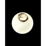 Abajur Rotund din Sticlă Groasa, Diametrul 100mm, Înălţime 100mm, Finisaj Opal Alb, Orificiu cu Filet Atașament pentru priză G9 RABALUX - imagine 2