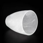 Abajur Conic din Sticlă Groasa Opal, Diametrul 70mm, Înălţime 85mm, Finisaj Opal, Orificiu 30mm ORION - imagine 3