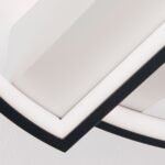 Lampa de tavan LED OLGA, Baza din aluminiu, Nuanta negru-alb, Abajur policarbon opal LED 28W/1400lm/3000K dimabil, Diametrul 43.5cm, Înălţime 8cm ORION - imagine 5