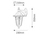 Aplică perete exterior  LONDON 6102 N E27 1x60W Felinar Metal Negru IP 33 REDO - imagine 3