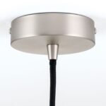 Accesoriu Corp de Iluminat, Baza Pentru 1 Pendul cu Niplu de Clemă, Inaltime 25mm, Diametrul 100mm, Metal Satinat ORION - imagine 2