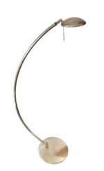 Lampa de Podea Soldat STL 12-992/1 SATIN R7s 1x100W Baza Reglabila Metal Chrom Satinat cu Brat incovoiat Telescopic cu Variator de Picior pe fir Pretabil Canapea Living ORION