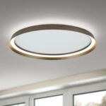 Plafoniera LED MANTA, Baza din fier, Nuanta bronz anodizat, Abajur cu banda LED 50W/2700lm/3CCT Lumina calda-neutra-rece, Dimambil, Diametrul 60cm, Inaltime 7cm IP20 ORION - imagine 3