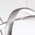 Lampa suspendata LED CIRCUS, Baza din aluminiu, Nuanta Crom satinat, Abajur policarbon opal LED 36W/1800lm/3000K, Lungime: 85cm, Lăţime: 29cm, Înălţime: 150cm ORION - imagine 5