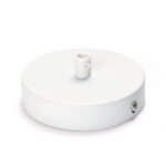 Accesoriu Corp de Iluminat, Baza Pentru 1 Pendul cu Niplu de Clemă, Inaltime 25mm, Diametrul 100mm, Metal Alb ORION