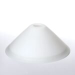 Abajur Conic din Sticlă Groasa Opal, Diametrul 220mm, Înălţime 85mm, Finisaj Opal-mat, Orificiu 30mm ORION