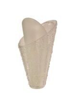 Abajur Mic Conic Dublura Sticlă Groasa , Diametrul 50mm, Înălţime 95mm, Finisaj Opal-Clar, Orificiu 10mm Atașament pentru priză G4 ESTO