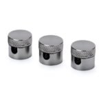 Set Clipsuri pin de Tavan si Perete, 3 buc, Ø 19 mm Pentru Detensionare Cabluri, Metal Nichel Negru ORION