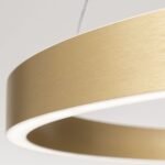 Pendul LED KOLK, Baza din otel, Abajur din aluminiu cu banda LED, Alb, 80W/4500lm/3CCT Lumina calda-neutra-rece, Dimambil, Diametru 80cm, Inaltime 200cm IP20 ORION - imagine 5