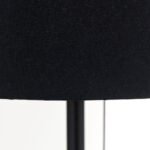 Lampa de masa LUDWIG, Baza soclu metalic negru, port USB integrat, Abajur nuanta neagru din stofa, Comutator cu snur de tragere, E27, 40W, Inaltime 50cm ORION - imagine 5