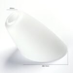 Abajur din Sticlă Groasa Opal, Diametrul 95-115mm, Înălţime 160mm, Finisaj Opal-mat, Orificiu 30mm ORION - imagine 2