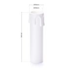 Tub Protectie Soclu E14 Pentru Candelabru Imitatie Lumanare cu Picurare Culoare Alb, Inaltime 100mm, Diametru Exterior 26mm, Diametru Interior 24mm ORION - imagine 2
