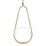Pendul Nuli 1XE14 40W 1.5m, auriu, Erste - imagine 2