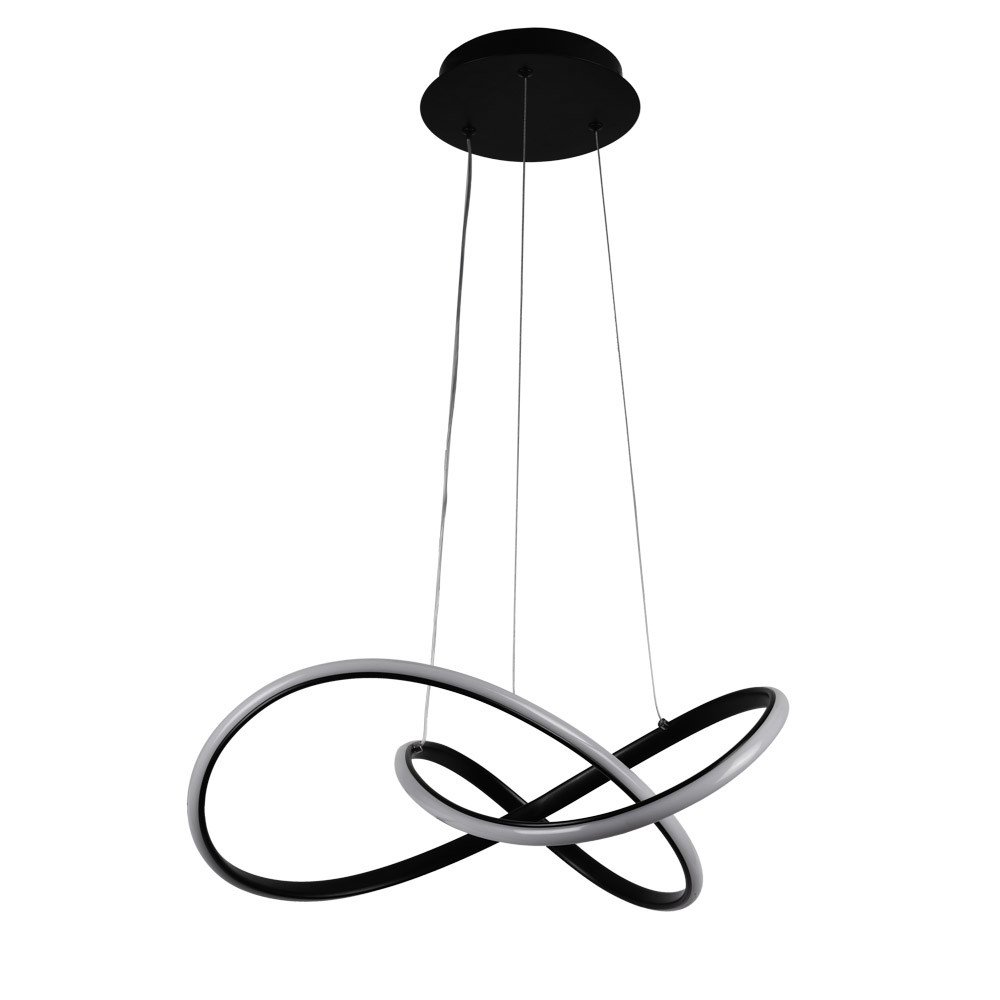 GetImage Pendul Libra LED 55W 3CCT 3410lm IP20, negru, Metal + Aluminiu + PVC IP20 ERSTE - imagine 1