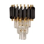 Aplica Cristal 2XE14 IP20, negru, metal+cristale IP20 ERSTE