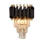 Aplica Cristal 2XE14 IP20, negru, metal+cristale IP20 ERSTE - imagine 2