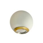 Abajur Rotund din Sticlă Groasa, Diametrul 150mm, Înălţime 150mm, Finisaj Opal Alb, Orificiu 50mm  RABALUX