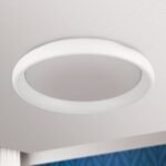 Lampa de Tavan LED VENUS, Baza soclu Aluminiu, Alb, Abajur policarbon opal, LED 50W/2750lm/3000K, Diametru 61cm ORION - imagine 4