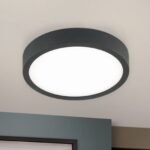 Plafoniera LED BULLY, Ø 14 cm, negru LED12W/820lm/3000K aluminiu IP 20 ORION
