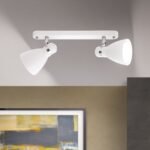 Plafoniera spot SCHOOL, E27 2x40W otel finisaj alb, 36x14x15cm IP20 ORION