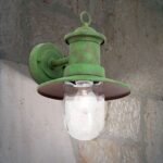 Aplica de exterior vintage LEONIE, E27 1x35W otel inoxidabil finisaj verde, inaltime 32cm IP44 ORION - imagine 2