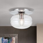 Plafoniera RICHARD, 27cm 1xE27/40W, cadru otel finisaj crom satinat IP20 ORION - imagine 3