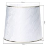 Abajur conic din material textil, Ø 275mm, finisaj decor-alb, inaltime 240mm ORION - imagine 3