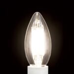 Bec LED Lumânare transparent dimabil, E14, 6W, 2700K, 720Lm  lumină albă caldă ORION - imagine 5