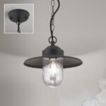Pendul pentru exterior EDWARD, E27 1x60W aluminiu finisaj antracit inaltime 100cm IP44 ORION - imagine 3