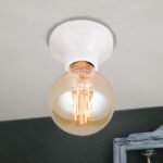 Plafoniera FROST, E27 1x40W fara bec, ceramică finisaj alb, 9.5cm IP20 ORION - imagine 3