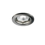 Spot fix rotund CLASSIC GU10 1x50W otel finisaj crom satinat 8cm IP20 ORION - imagine 2