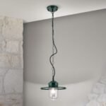 Pendul pentru exterior EDWARD, E27 1x60W aluminiu finisaj verde inaltime 100cm IP44 ORION