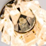 Plafoniera LED PRISM, 10cm, LED 9W/600lm/3000K prisma din sticla cristalina K9, cadru otel placat cu aur 24K IP20 ORION - imagine 4