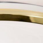 Plafoniera RIMA, cu abajur din sticlă opal mat, E27 2x40W otel finisaj alama lucioasa, 32cm IP20 ORION - imagine 3