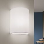 Aplica UFO cu abajur de in, E14 1x40W, otel finisaj alb, 22x18cm IP20 ORION - imagine 3