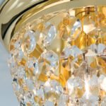 Plafoniera din cristal PLAFOND, 35cm 3xE27/40W cristal Asfour, cadru otel finisaj alama aurie IP20 ORION - imagine 3
